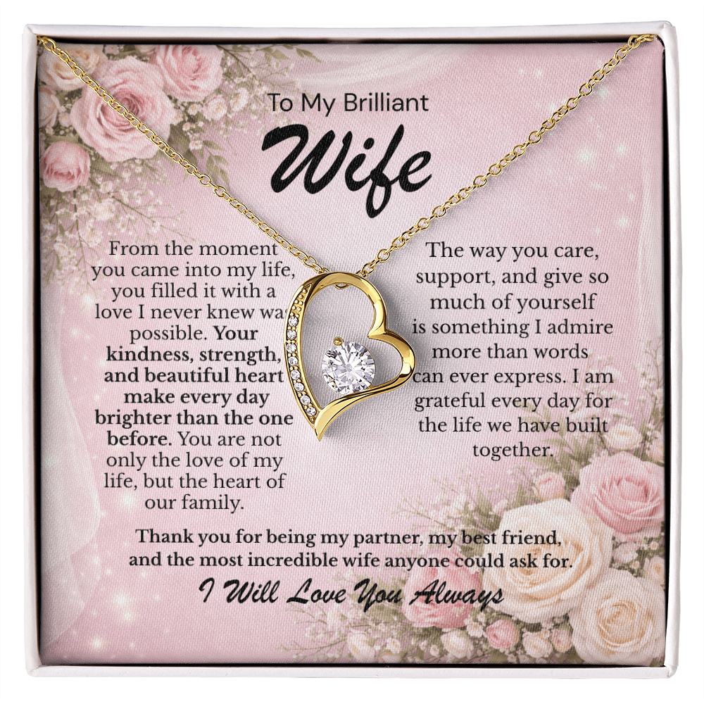 Brilliant Wife jewelry gift - Forever Love Necklace