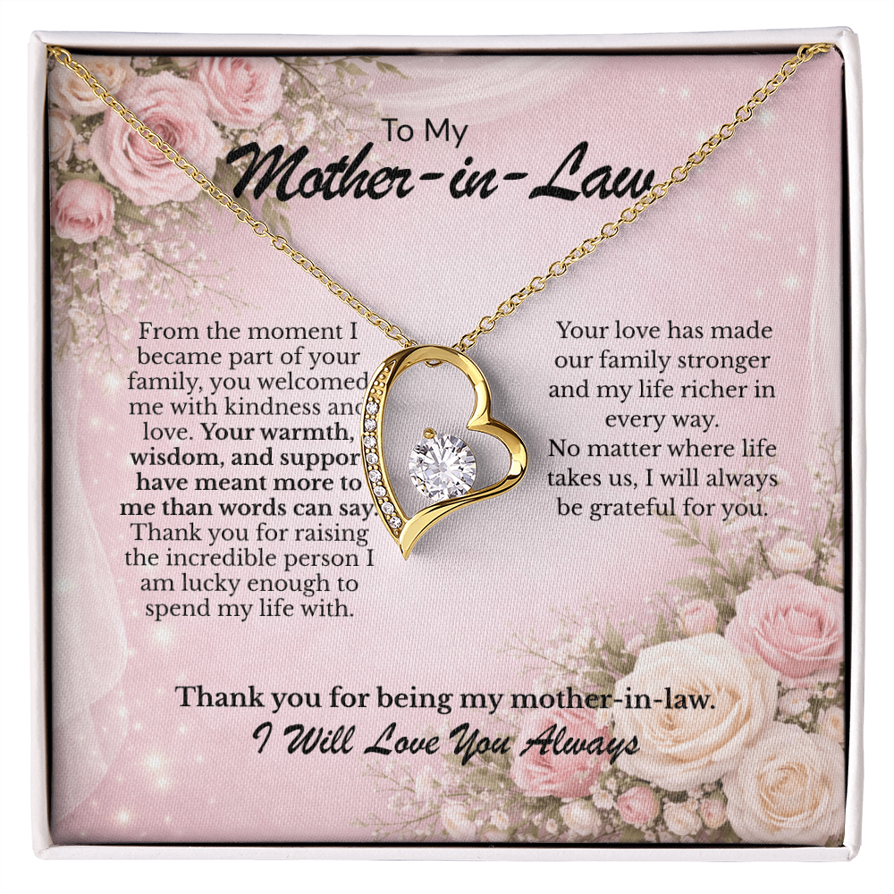 Mother-in-Law jewelry gift - Forever Love Necklace Gift