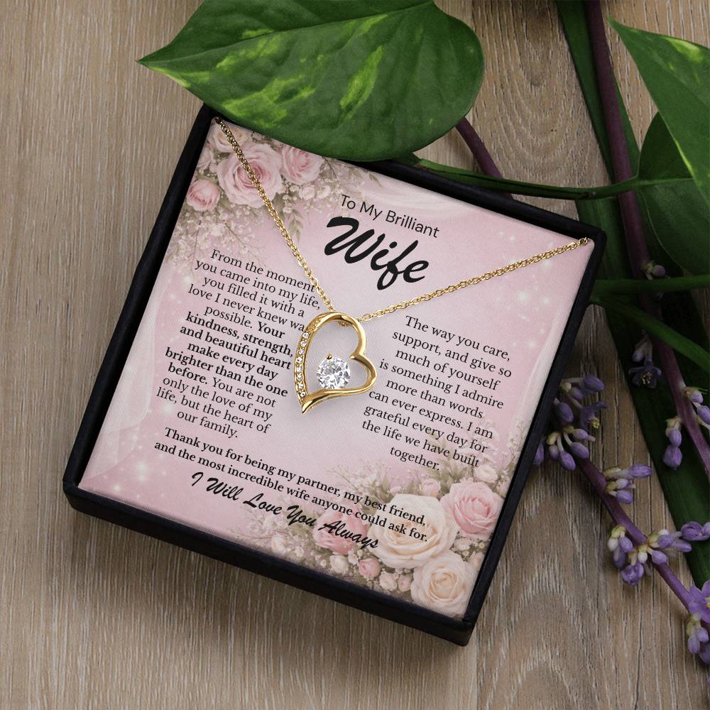 Heartfelt gift for Brilliant Wife - Forever Love Necklace