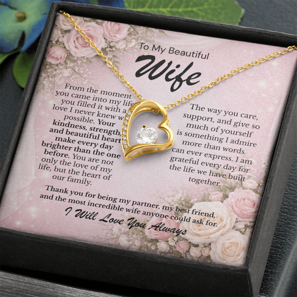 Forever Love Necklace keepsake for Beautiful Wife