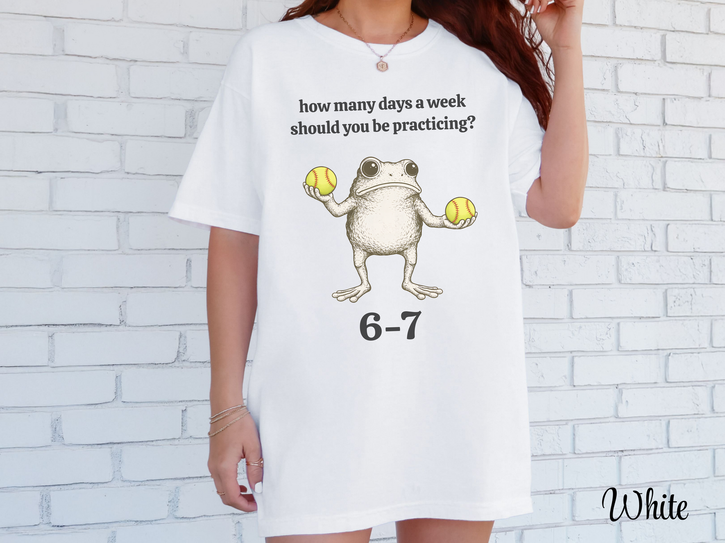 Funny Softball Shirt 6–7 Reps Practice Tee | Softball Humor T Shirt | Softball Player Shirt | Softball Gift