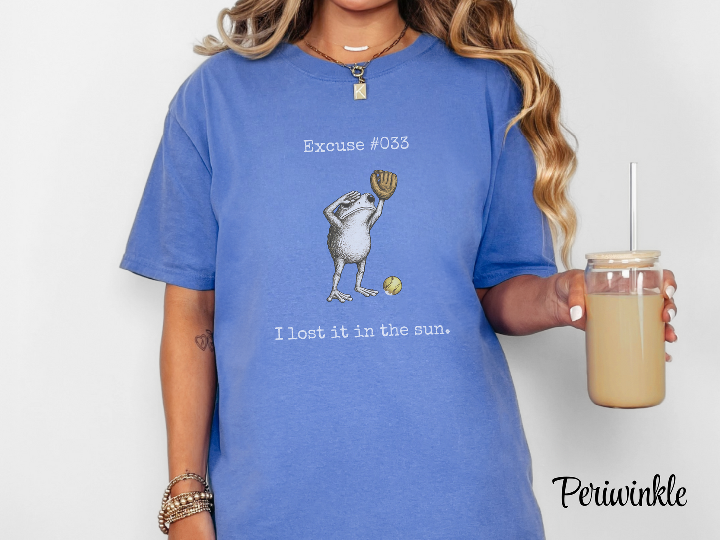 I Lost It In The Sun Softball Shirt, Funny Softball Outfielder Tee, Softball Excuse Shirt, Frog Softball Graphic, Comfort Colors 1717